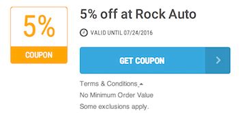 how much are the rock auto discount codes for